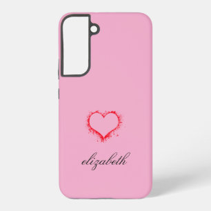 red heart shape colourful background personalized  samsung galaxy case