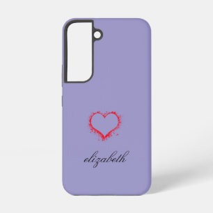 red heart shape colourful background personalized samsung galaxy case