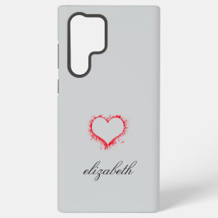 red heart shape colourful background personalized samsung galaxy case