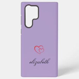 red heart shape colourful background personalized samsung galaxy case