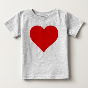 Red Heart Shape Love Classic Simple Minimalism Baby T-Shirt