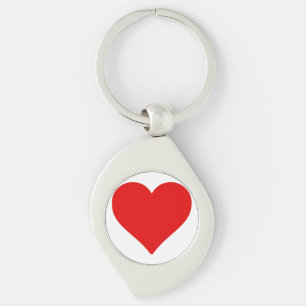 Red Heart Shape Love Classic Simple Minimalism Keychain
