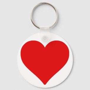 Red Heart Shape Love Classic Simple Minimalism Keychain