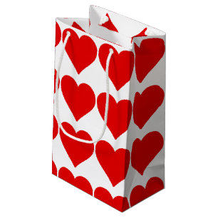 Red Heart Shape Love Classic Simple Minimalism Small Gift Bag