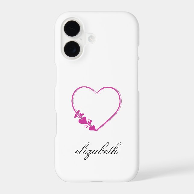 red heart shape withe background personalized  (Back)