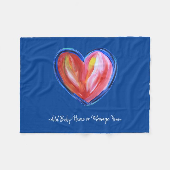 Red Heart Soft Fleece Custom Baby Blankets (Front (Horizontal))