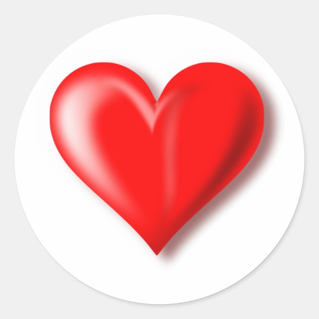 Red heart Sticker (Front)