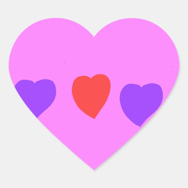 Red Heart Sticker (Front)