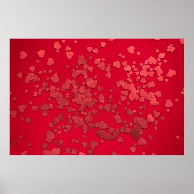 Red heart sticker digital poster (Front)