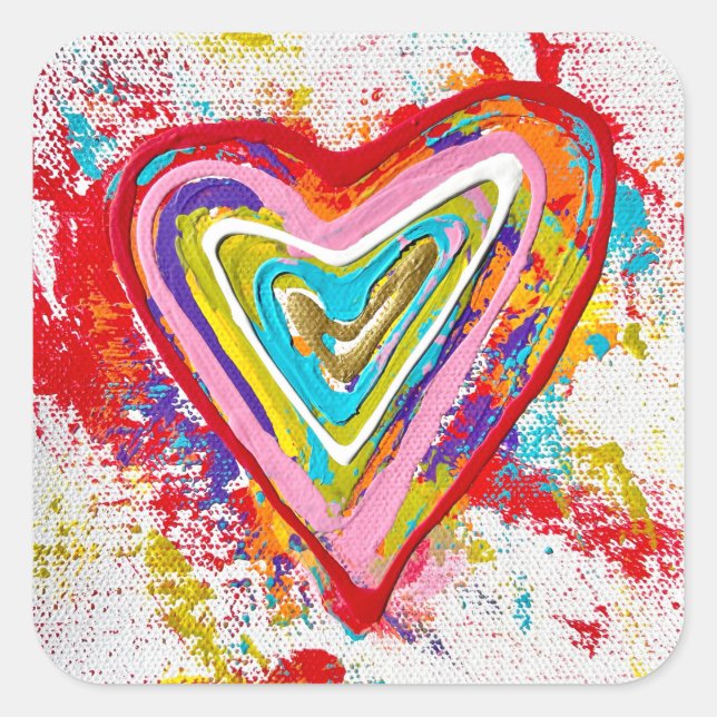 Red Heart Stickers (Front)