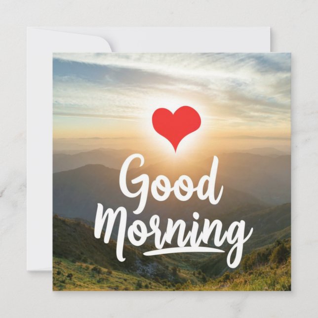 Red Heart Sunny Good Morning (Front)