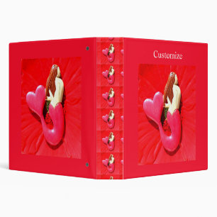 red heart-tailed mermaid binder