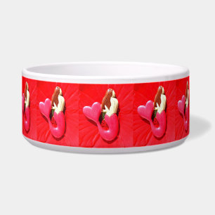 red heart-tailed mermaids