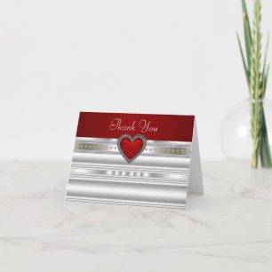 Red Heart Thank You Cards