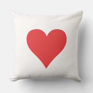 Red heart throw pillow