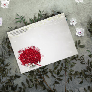 Red Heart Tree Envelopes
