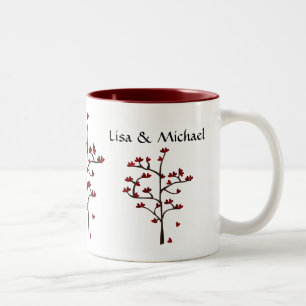 Red Heart Tree Love Mug