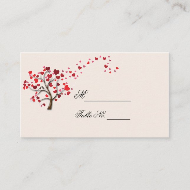 Red Heart Tree sur la carte de place Mariage ivoir (Devant)