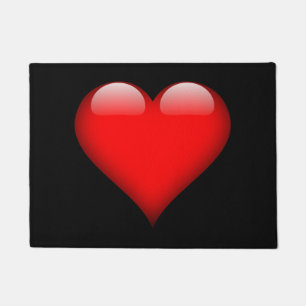 Red Heart Trendy Love Wedding Doormat