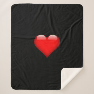 Red Heart Trendy Love Wedding Sherpa Blanket