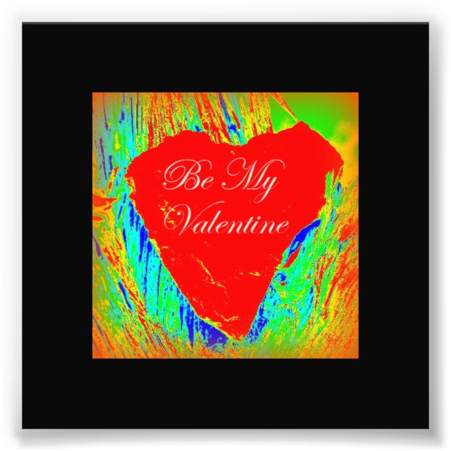 red heart valentine photo print (Front)