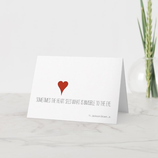 Red Heart Valentines Day Card (Front)