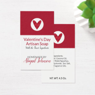 Red Heart Valentine's Day fait maison savon artisa