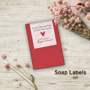 Red Heart Valentine's Day Handmade Artisan Soap Sticker