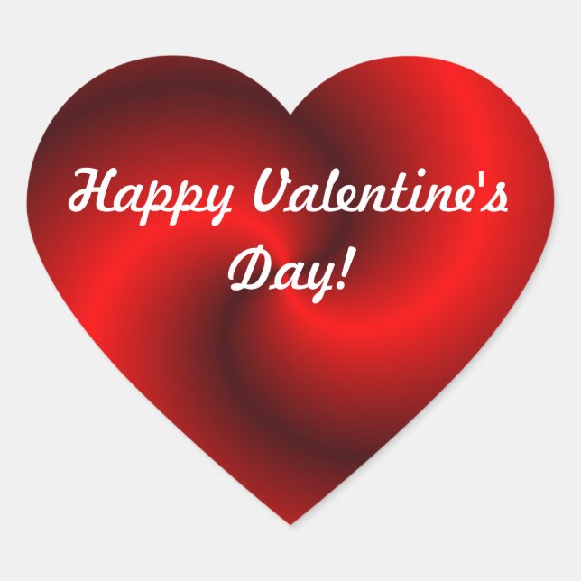 Red heart Valentine's day Sticker (Front)