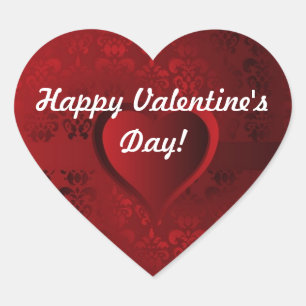 Red heart Valentine's day Sticker