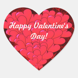 Red heart Valentine's day Sticker