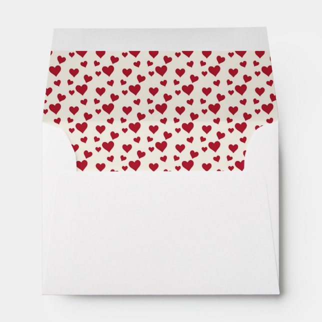Red Heart Valentines Envelope (Back (Bottom))