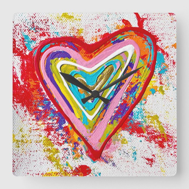 Red Heart Wall Clock (Front)