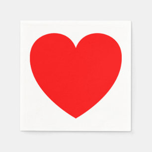 Red Heart Wedding, Bridal Shower, Party Love Napkin