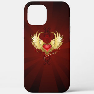 Red Heart with Golden Wings iPhone 12 Pro Max Case