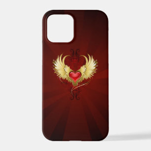 Red Heart with Golden Wings iPhone 12 Pro Case