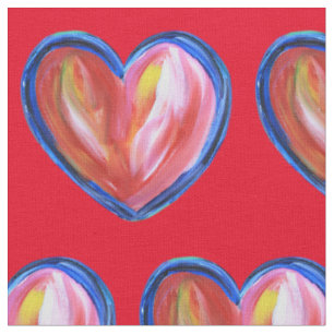 Red Heart with Hope Custom Fabric Art Material