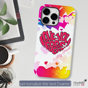 Red Heart with word Love You Forever Valentine's Case-Mate iPhone 14 Pro Max Case
