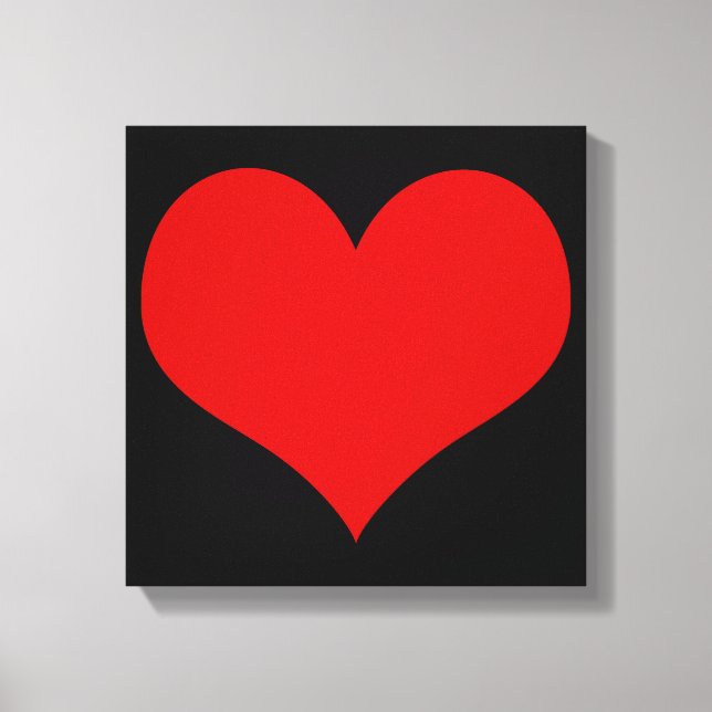 Red Heart Wrapped Canvas (Front)
