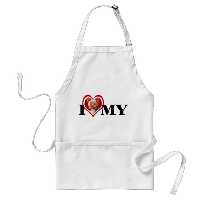 Red Heart Yorkshire Terrier Apron (Front)