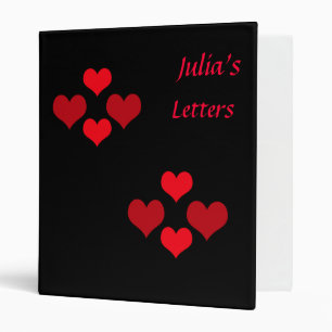 Red Hearts Avery Binder