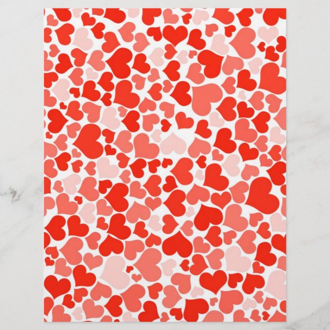 Red Hearts Background Flyer (Front)