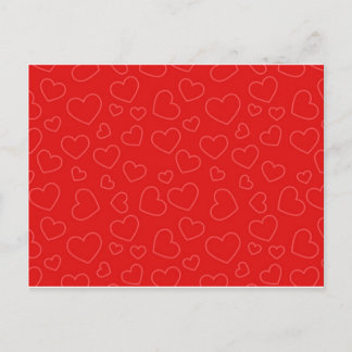 Red Hearts Background Postcard