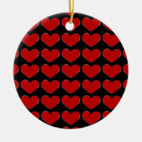 Red Hearts Black White Love Wedding Postage