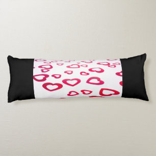 Red hearts body pillow