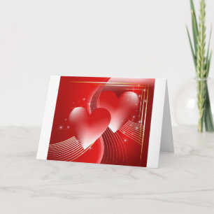 Red Hearts Card