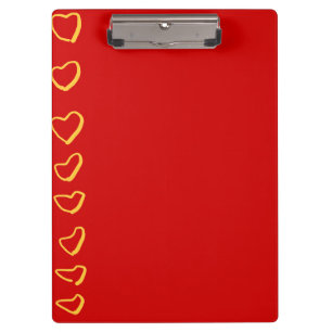 Red Hearts Clipboard
