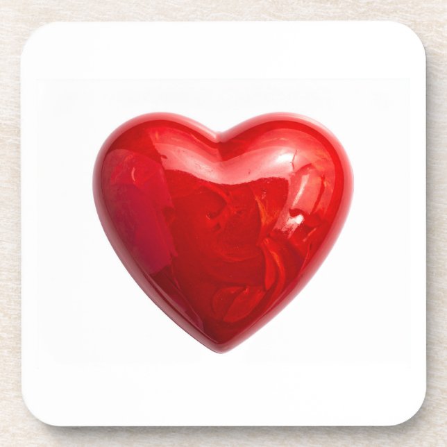 Red hearts coaster (Front)