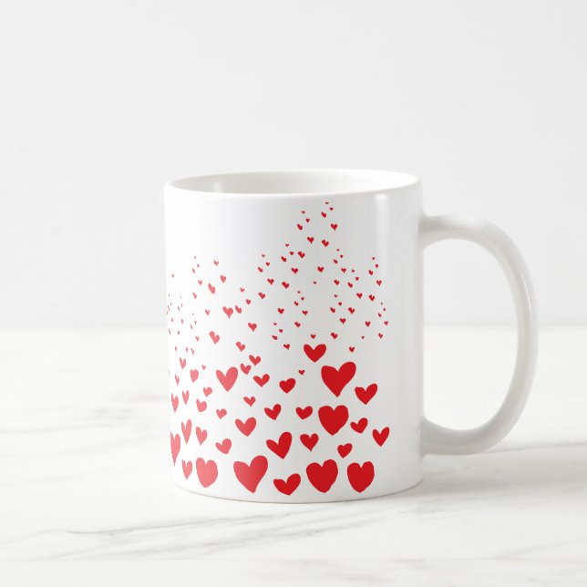 Red Hearts Coffee Mug (Right)