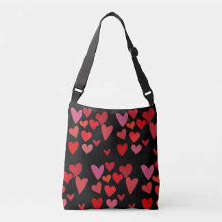 Red Hearts Crossbody Bag
